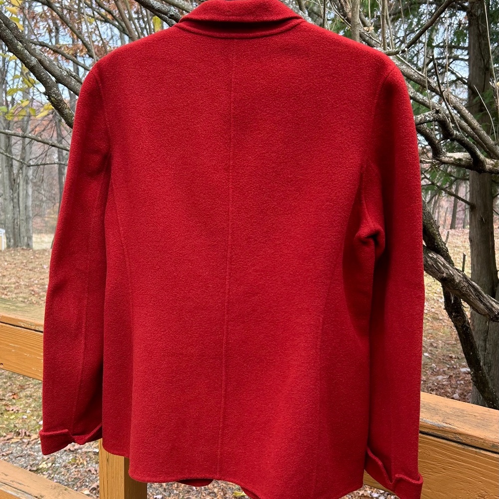 Jones New York Brick Red Wool Blazer, Size 12 - Picture 3 of 16